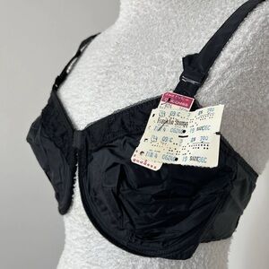 Goddess vintage 1950s Black Satin Bra